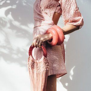 Cult Gaia Coral Pink Bracelet